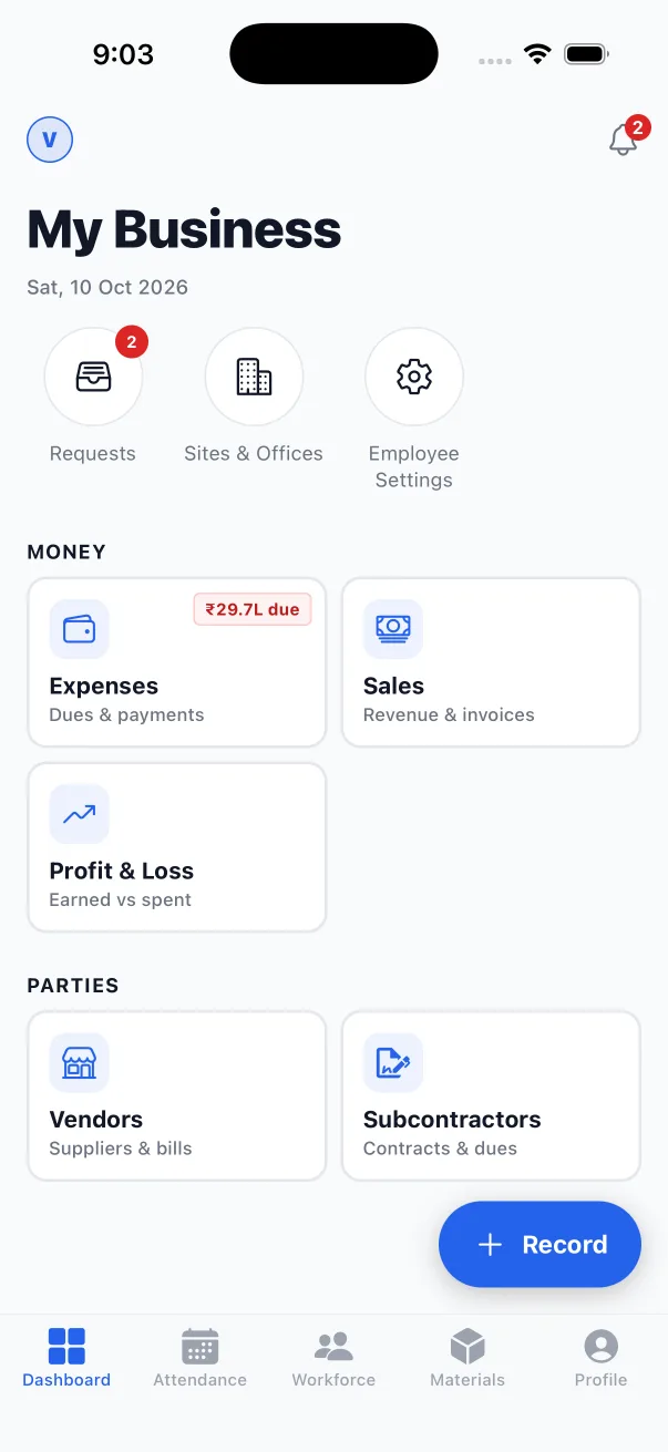 Your whole business, one home screen.